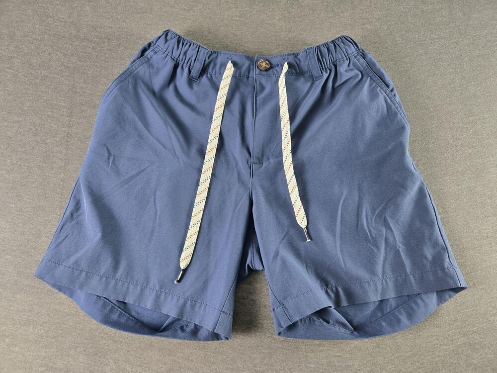 Chubbies Shorts Mens 35 Blue Chino Elastic Waist Drawstring 6 Inch Inseam Casual